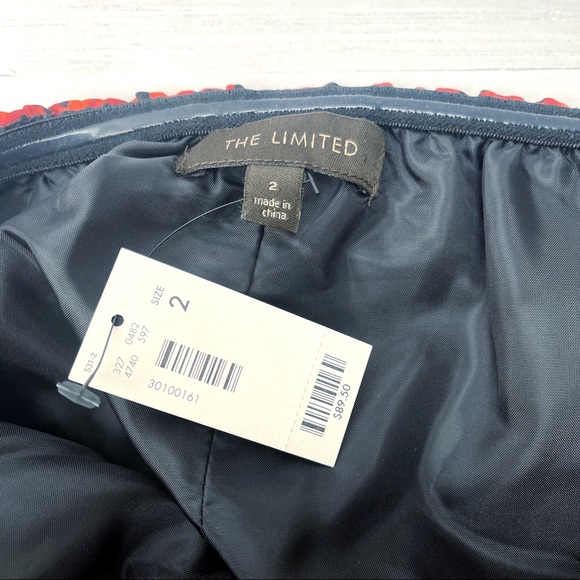 The Limited Orange Animal Print Strapless Cocktail Dress Womens Size 2 NWT $89 - Picture 3 of 8